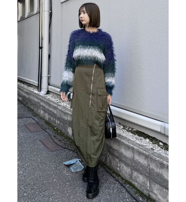 MURUA「シャイニーカーゴマキシスカート」|スカート|