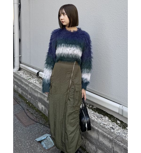 MURUA「シャイニーカーゴマキシスカート」|スカート|