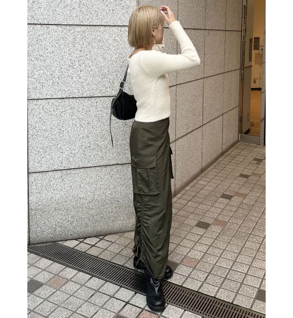 MURUA「シャイニーカーゴマキシスカート」|スカート|