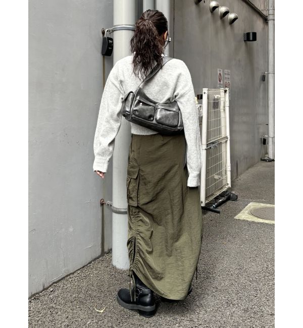 MURUA「シャイニーカーゴマキシスカート」|スカート|