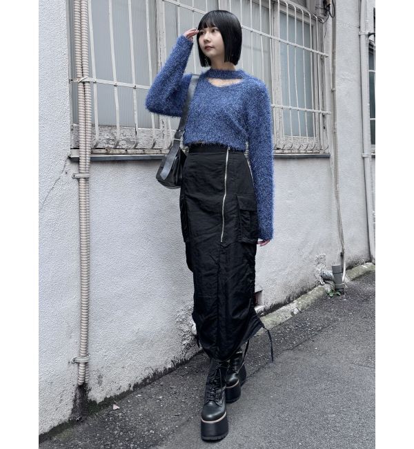 MURUA「シャイニーカーゴマキシスカート」|スカート|