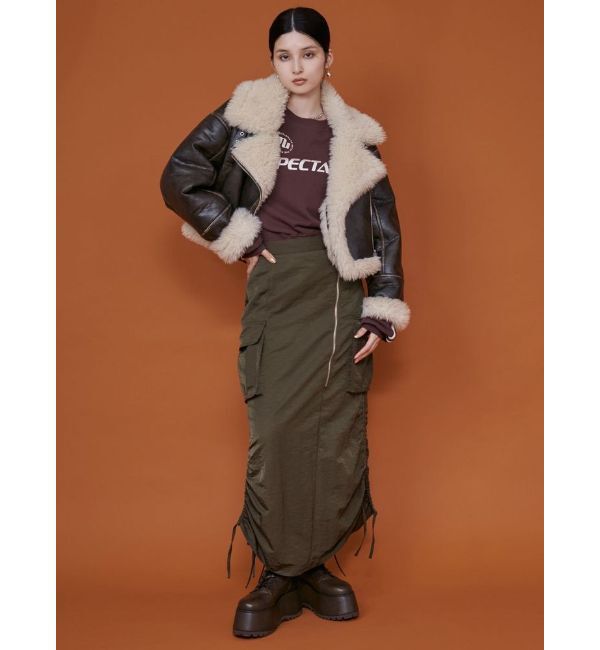 MURUA「シャイニーカーゴマキシスカート」|スカート|