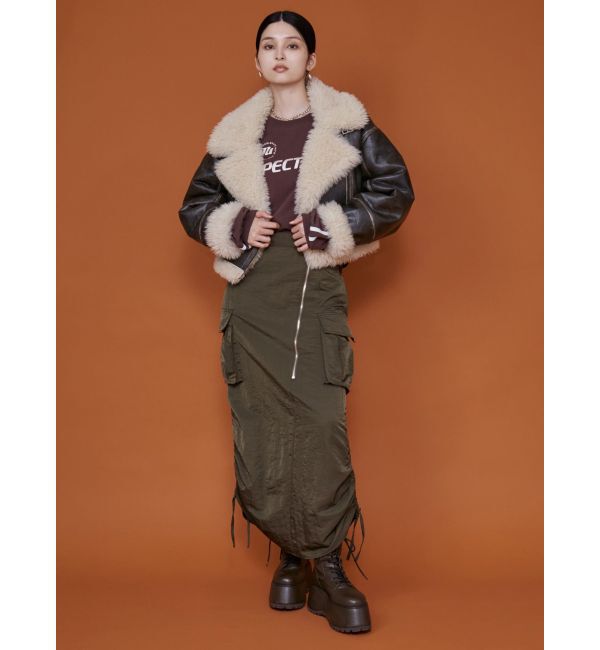 MURUA「シャイニーカーゴマキシスカート」|スカート|