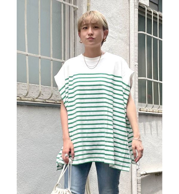 Ungrid「ルーズノースリボーダートップス」|Tシャツ・カットソー|