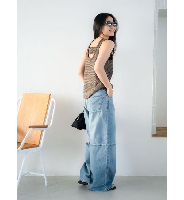 Ungrid「チェックジャカードタンクトップ」|タンクトップ|