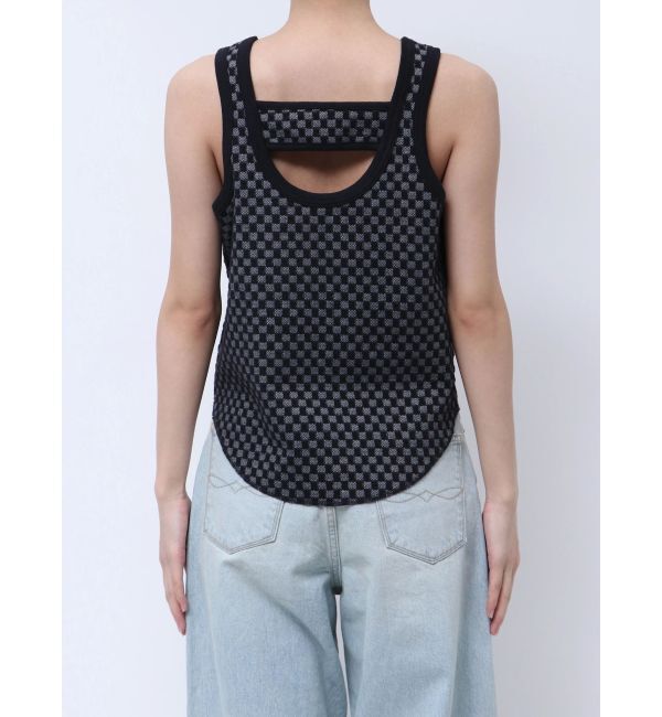 Ungrid「チェックジャカードタンクトップ」|タンクトップ|