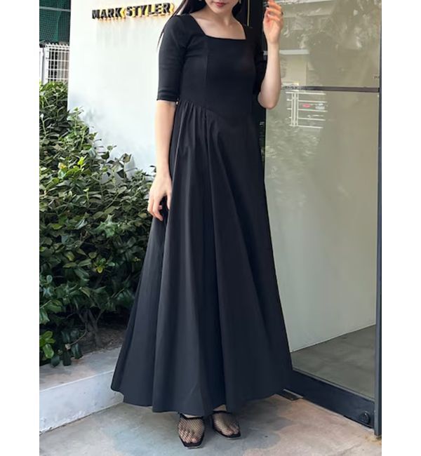 LAGUNAMOON「【柳橋唯コラボ】2WAYドッキングワンピース」|ワンピース|ブラック