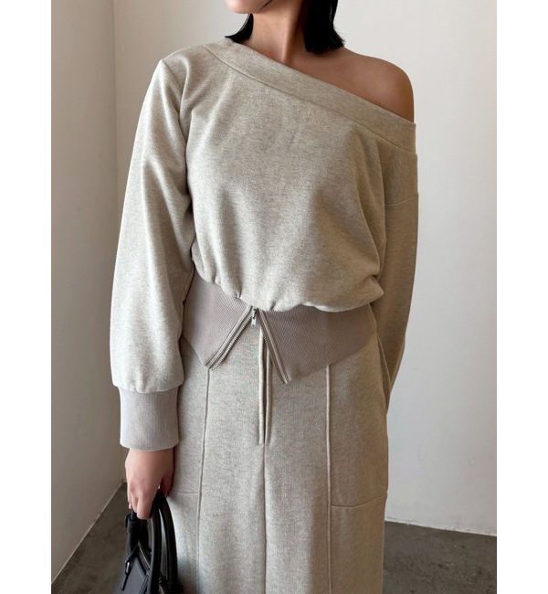 LAGUNAMOON「ウエストZIPラメスウェットプルオーバー」|Tシャツ・カットソー|