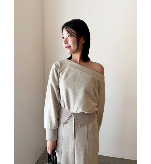 LAGUNAMOON「ウエストZIPラメスウェットプルオーバー」|Tシャツ・カットソー|