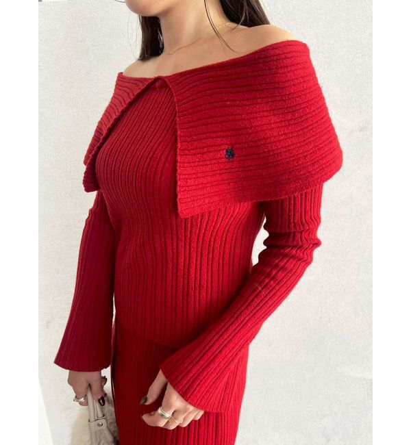 LAGUNAMOON「【POLO BCSコラボ】ワイドカラーニットプルオーバー」|ニット・セーター|