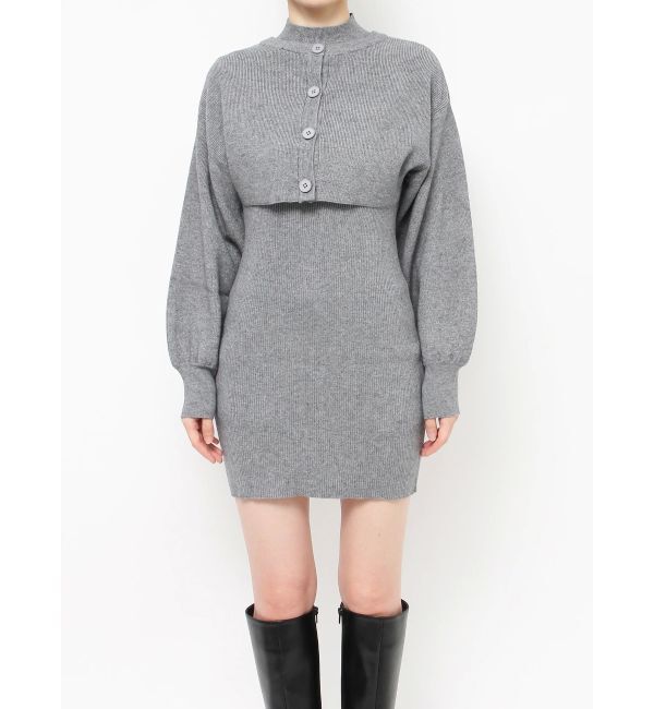 EVRIS「レイヤードニットミニワンピース」|ワンピース|