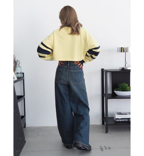 EVRIS「ニーダメージルーズデニムパンツ」|デニム|