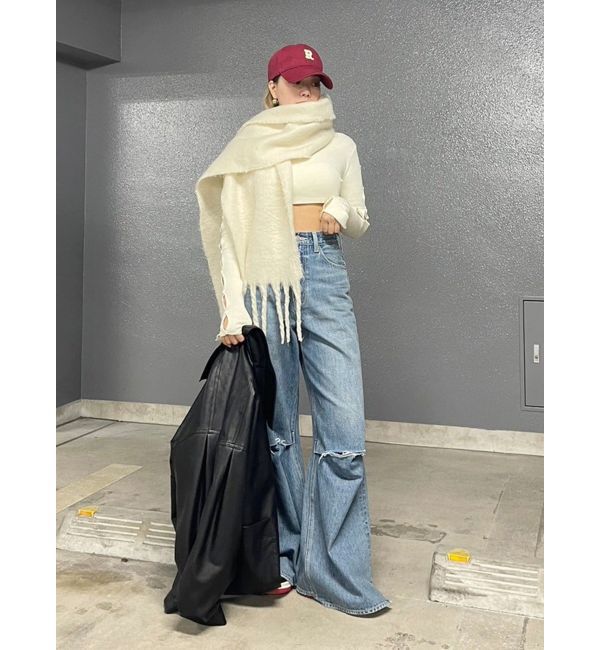 EVRIS「ニーダメージルーズデニムパンツ」|デニム|