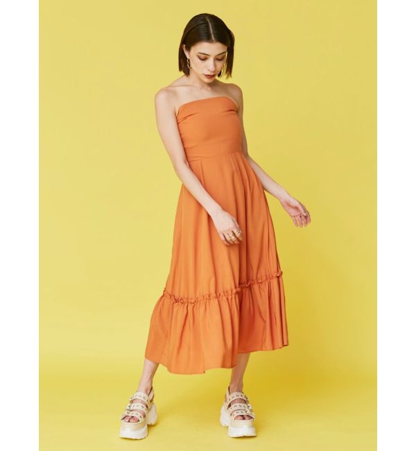 EVRIS「フリルショルダー3WAYロングワンピ－ス」|ワンピース|