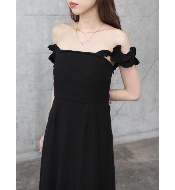 EVRIS「フリルショルダー3WAYロングワンピ－ス」|ワンピース|