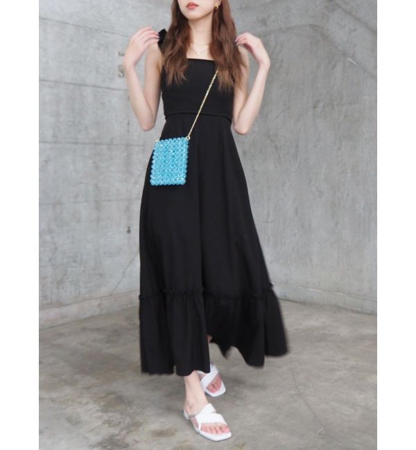 EVRIS「フリルショルダー3WAYロングワンピ－ス」|ワンピース|