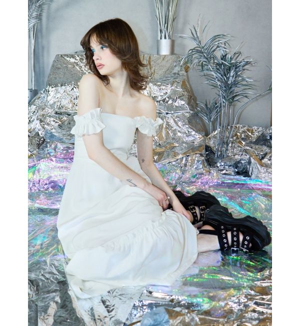 EVRIS「フリルショルダー3WAYロングワンピ－ス」|ワンピース|