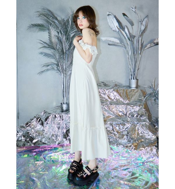 EVRIS「フリルショルダー3WAYロングワンピ－ス」|ワンピース|