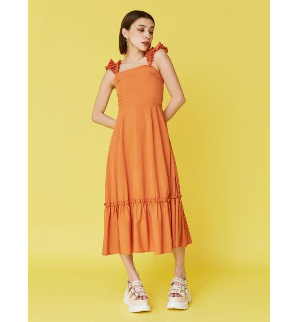 EVRIS「フリルショルダー3WAYロングワンピ－ス」|ワンピース|