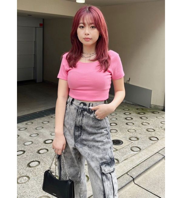 EVRIS「ブリーチデニムカーゴパンツ」|デニム|