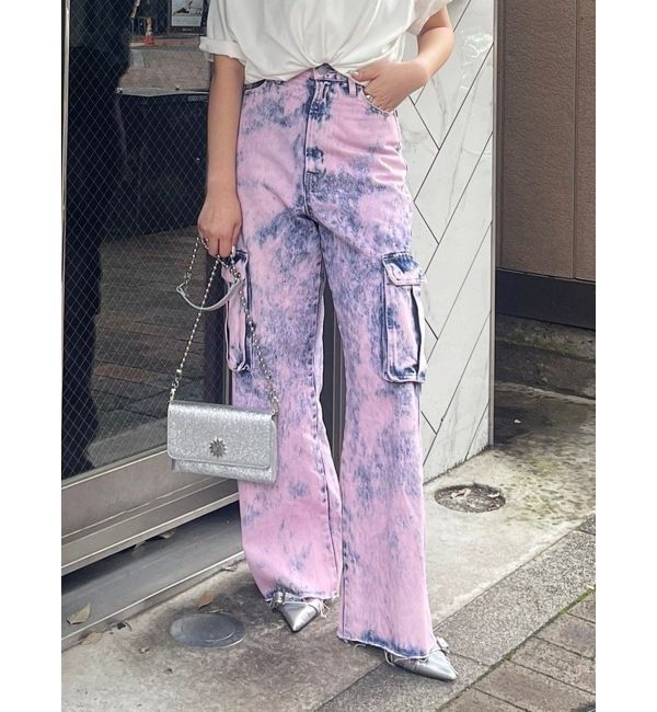 EVRIS「ブリーチデニムカーゴパンツ」|デニム|