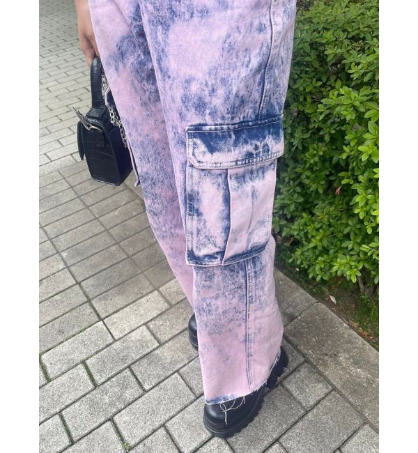 EVRIS「ブリーチデニムカーゴパンツ」|デニム|