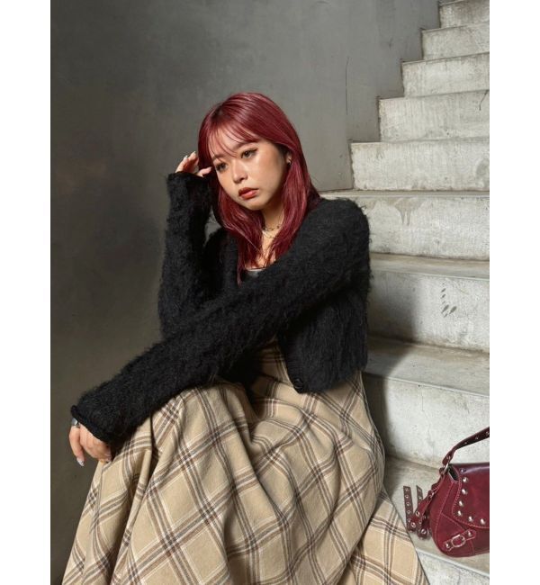 EVRIS「シャギークロップドニットトップス」|ニット・セーター|