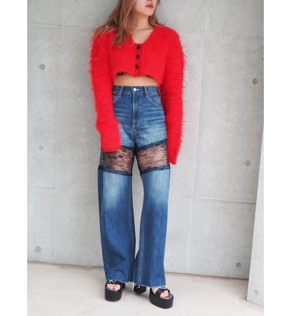 EVRIS「シャギークロップドニットトップス」|ニット・セーター|