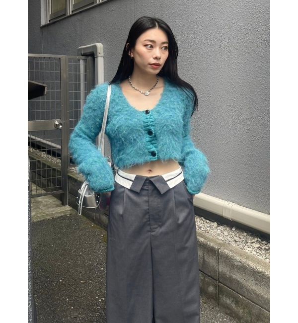 EVRIS「シャギークロップドニットトップス」|ニット・セーター|