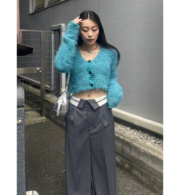 EVRIS「シャギークロップドニットトップス」|ニット・セーター|