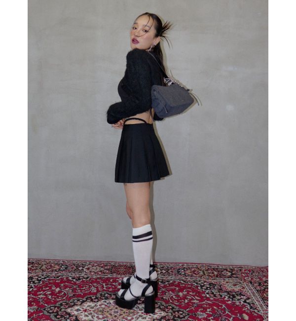 EVRIS「シャギークロップドニットトップス」|ニット・セーター|