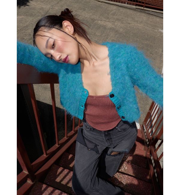 EVRIS「シャギークロップドニットトップス」|ニット・セーター|