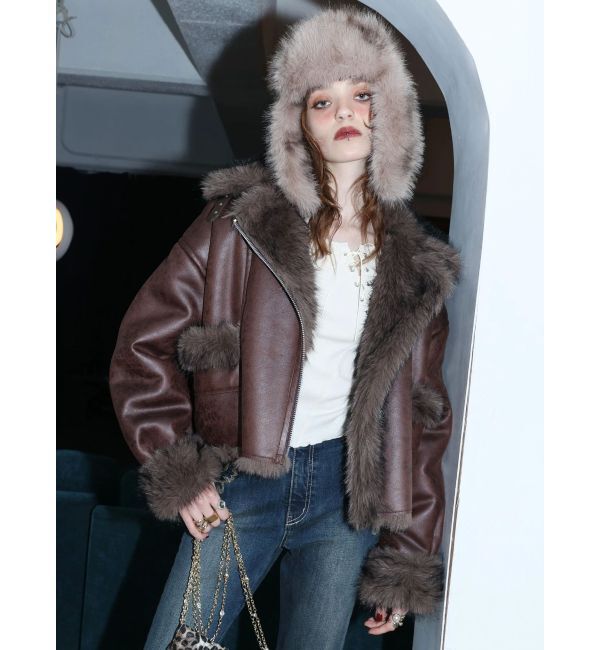 EVRIS「フェイクファーフライトキャップ」|キャップ・キャスケット|