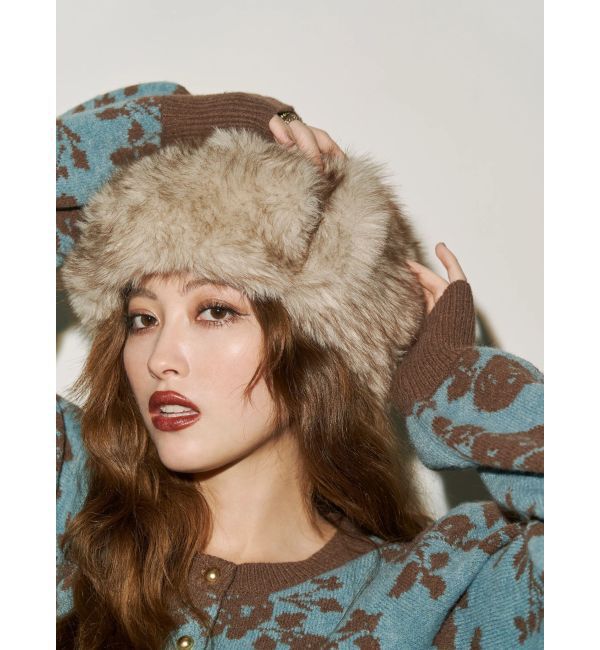 EVRIS「フェイクファーフライトキャップ」|キャップ・キャスケット|