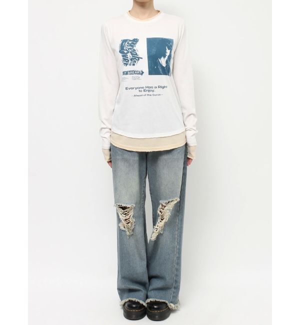 jouetie「グランジカラーレイヤードロンT」|Tシャツ・カットソー|