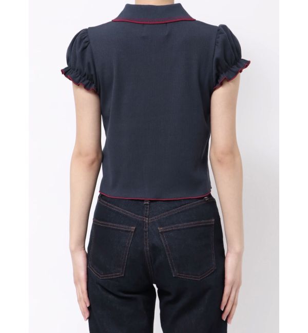 jouetie「パフスリーブチャイナポロトップス」|ポロシャツ|