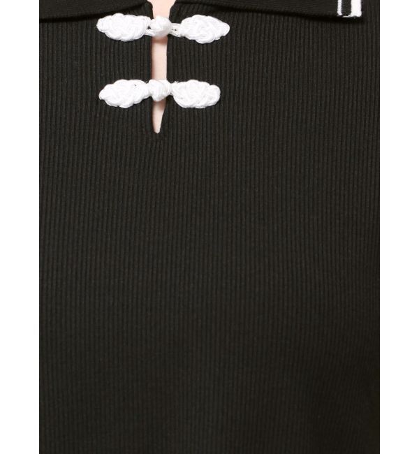 jouetie「パフスリーブチャイナポロトップス」|ポロシャツ|