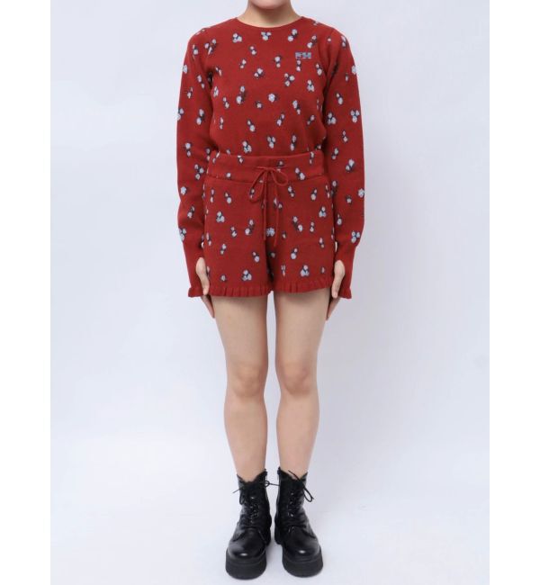 jouetie「【jouetie&times;HTH】フリルフラワーニットパンツ【コラボ】」|その他|