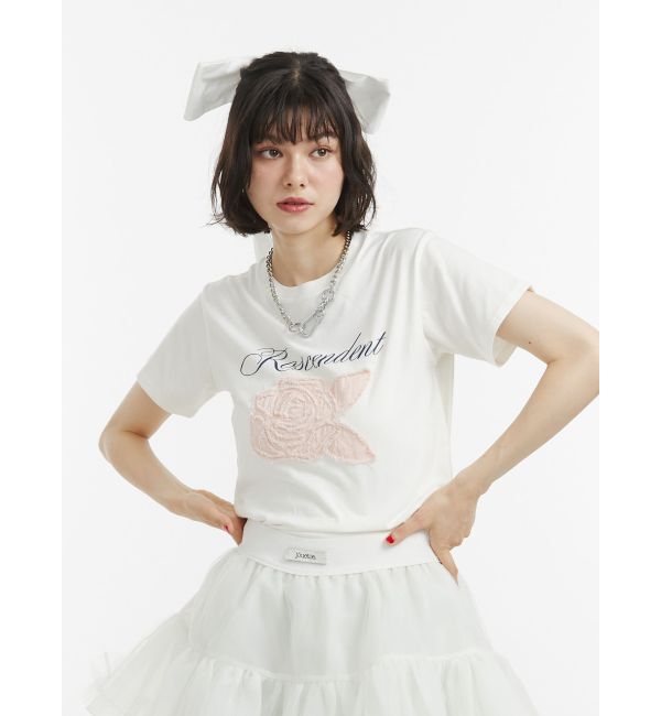jouetie「ローズドッキングTシャツ」|Tシャツ・カットソー|
