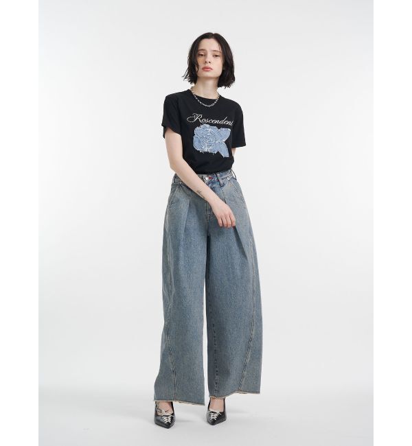 jouetie「ローズドッキングTシャツ」|Tシャツ・カットソー|