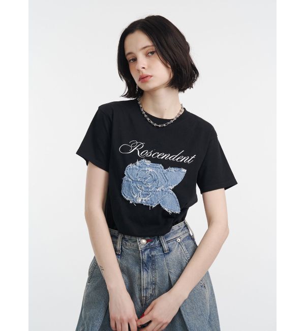 jouetie「ローズドッキングTシャツ」|Tシャツ・カットソー|ブラック