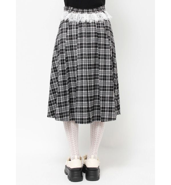 merry jenny「チェックレースプリーツスカート」|スカート|