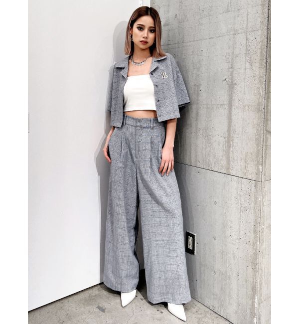 GYDA「ハイウエストタックワイドスラックスパンツ」|その他|