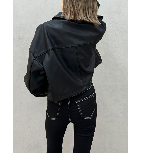 GYDA「【TINY】GYDAプレートショートフェイクレザージャケット」|その他|