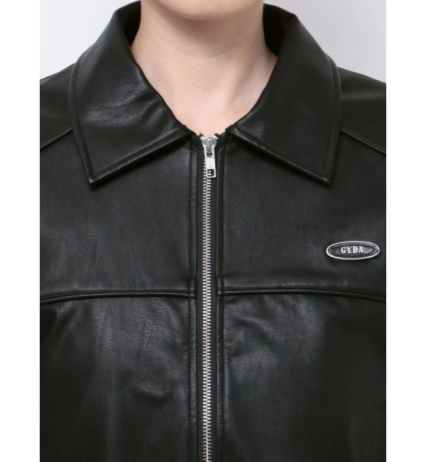 GYDA「【TINY】GYDAプレートショートフェイクレザージャケット」|その他|