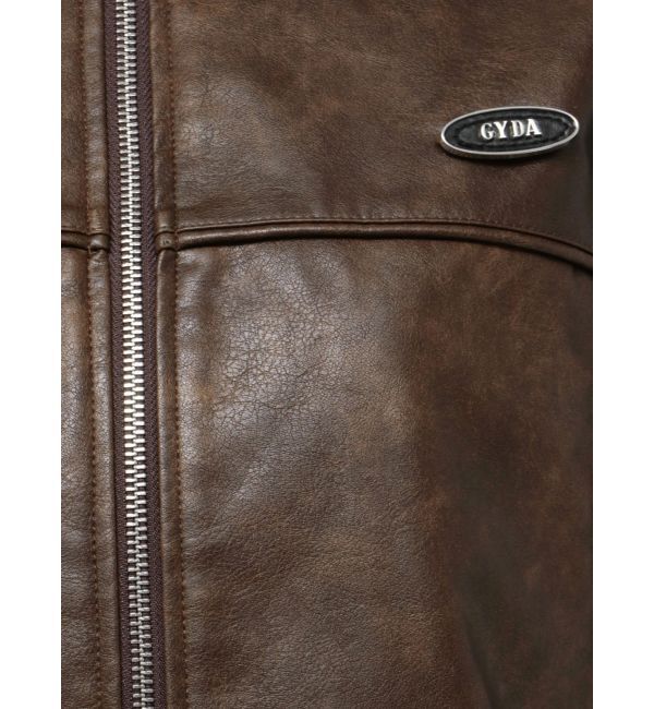 GYDA「【TINY】GYDAプレートショートフェイクレザージャケット」|その他|