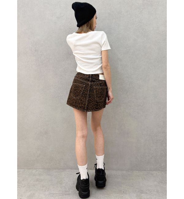 GYDA「GDカットアウトハーフスリーブテレコトップス」|Tシャツ・カットソー|