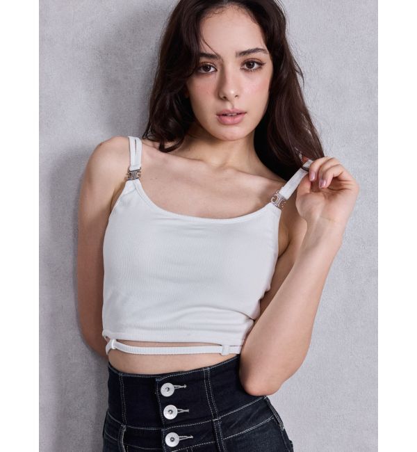 GYDA「Symmetry GYDAウエストバインダービスチェ」|キャミソール|オフホワイト