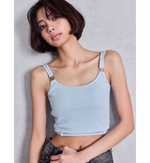 GYDA「Symmetry GYDAウエストバインダービスチェ」|キャミソール|スカイブルー