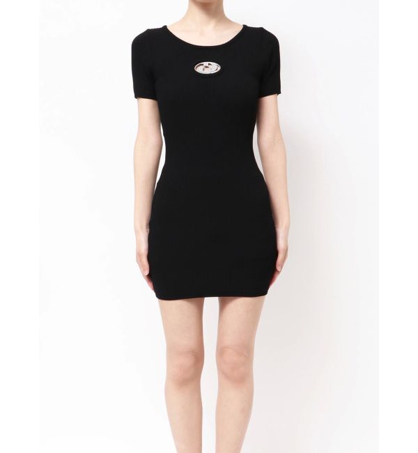 GYDA「GD bijou MOLD ハーフスリーブ ニットワンピース」|ワンピース|